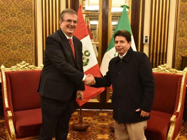 Ebrard se reúne con el presidente Pedro Castillo